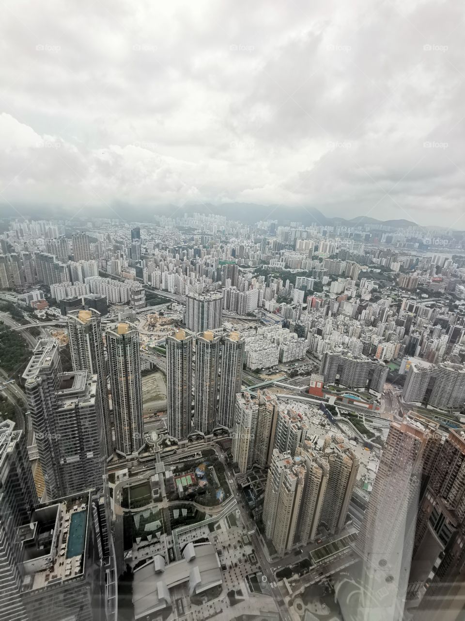 view from up above Hong Kong