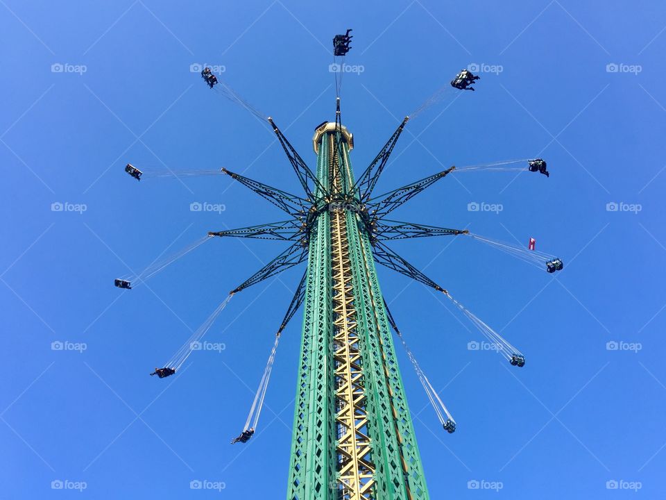 Fun park and blue sky