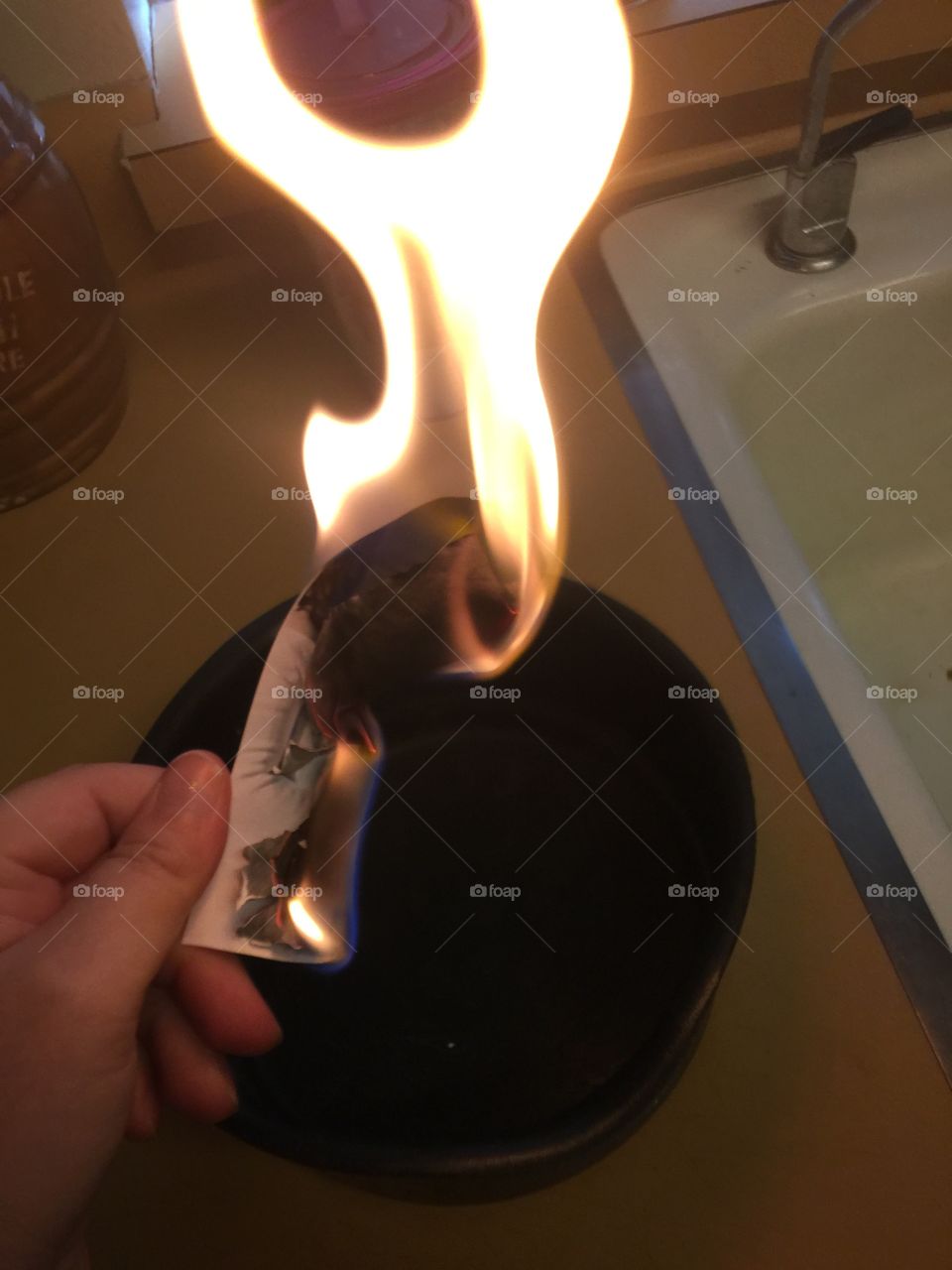 Burning Wedding Photo after Divorce