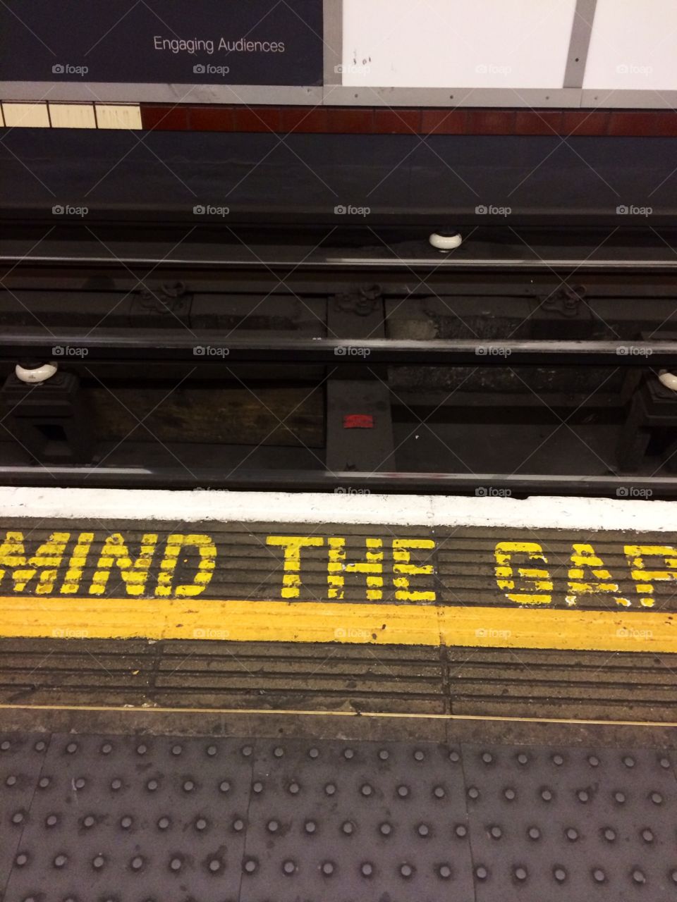 Underground Rails. The classic “Mind the Gap” on the Underground platform. Something quite charming about the style of the tube. 