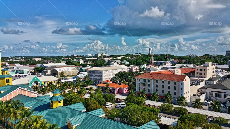 Part of downtown Nassau Bahamas