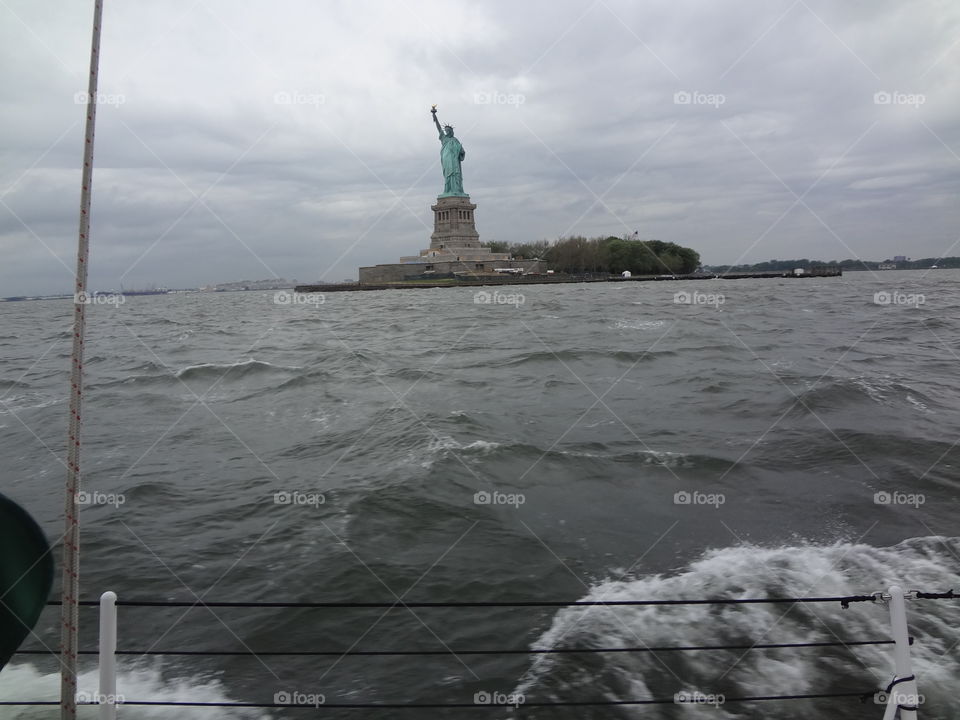 Sailing hello lady liberty. Sailing in NYC checking the view out