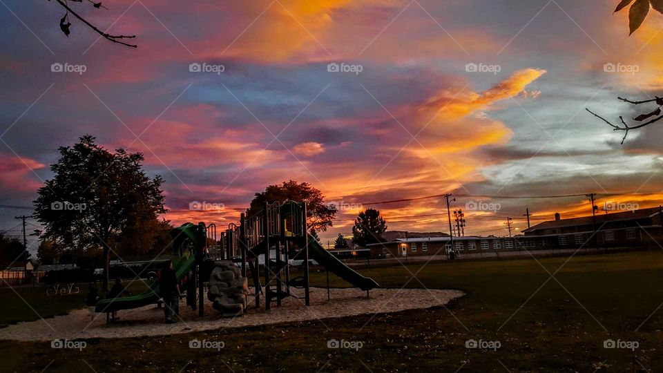 Park sunset