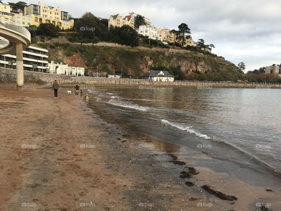 Late afternoon Autumn capture  of the main beach in Torquay.