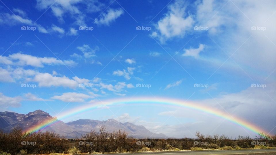 Rainbow in the morning of the New Year