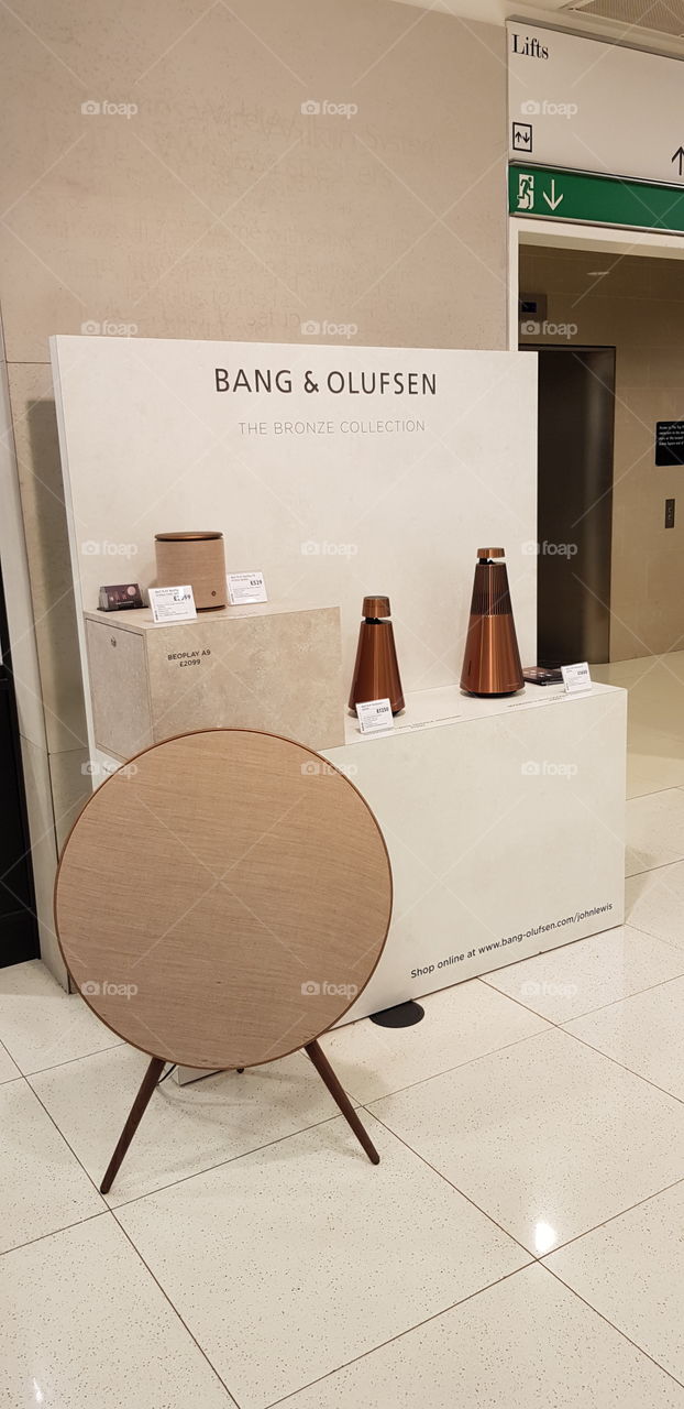 Bang & Olufsen bronze speakers