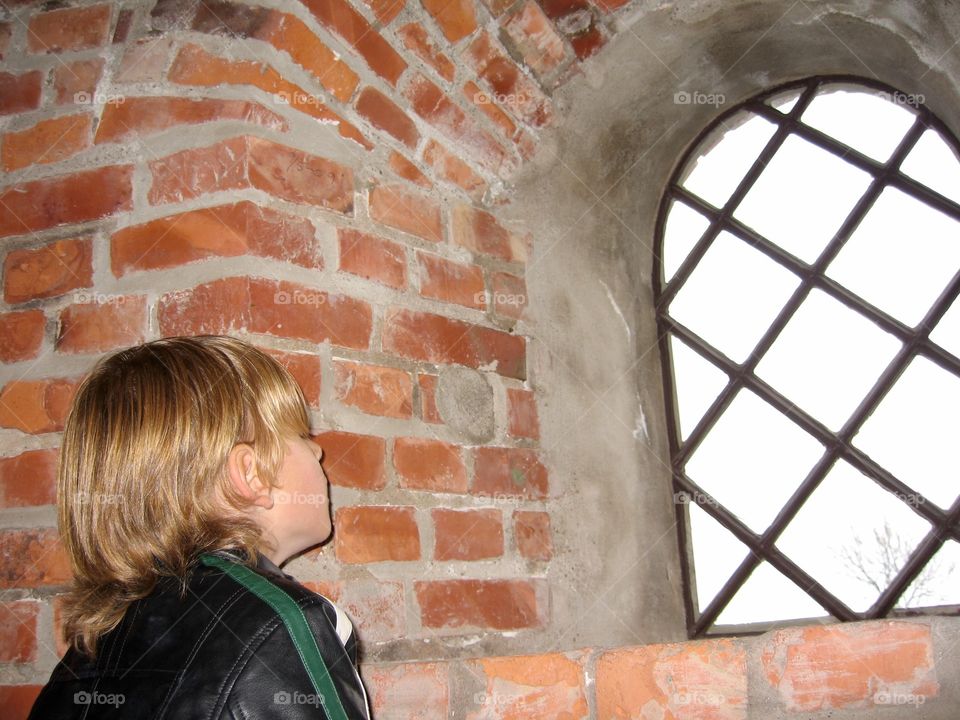 brick tower window