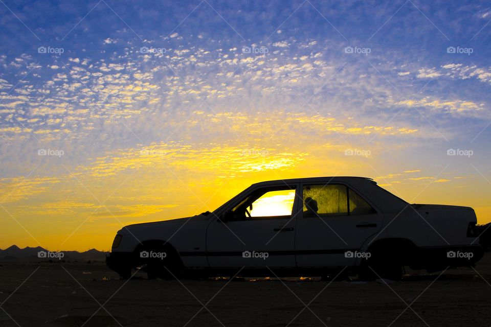Sunset, Vehicle, No Person, Travel, Car
