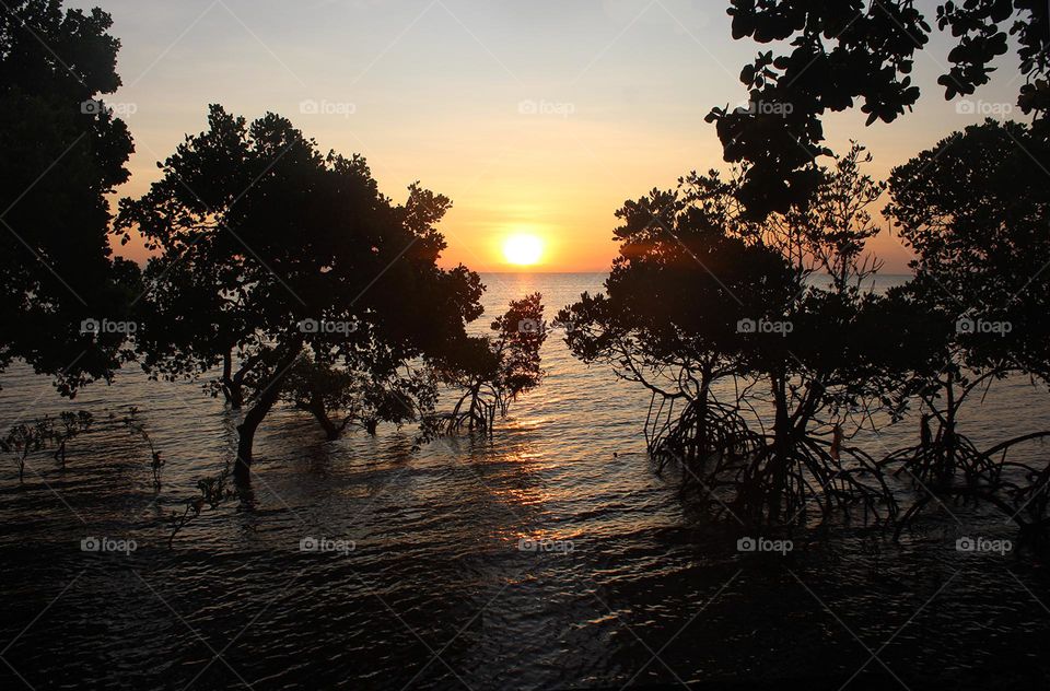 Sunset at Taurama Beach near Port Moesby