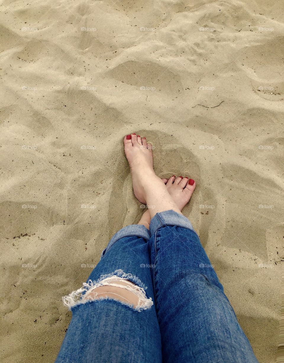 Toes in the sand