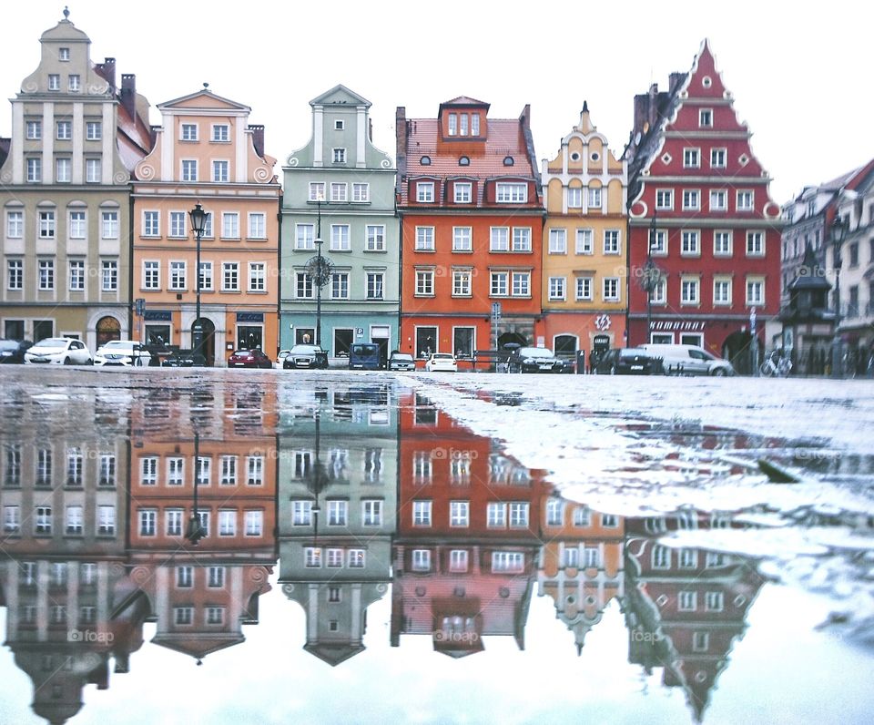 Wroclaw in a puddle. 
