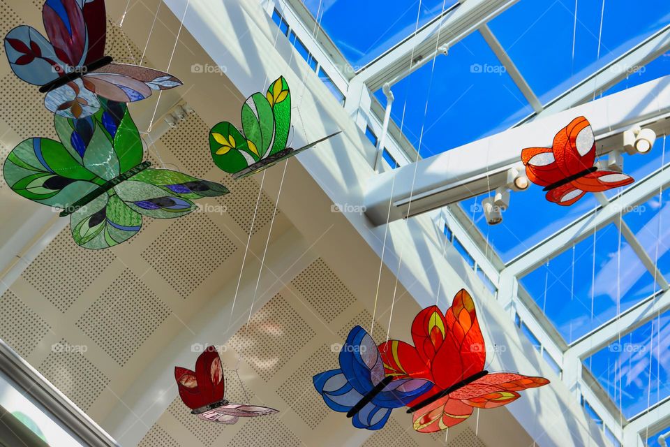 Stained glass butterflies