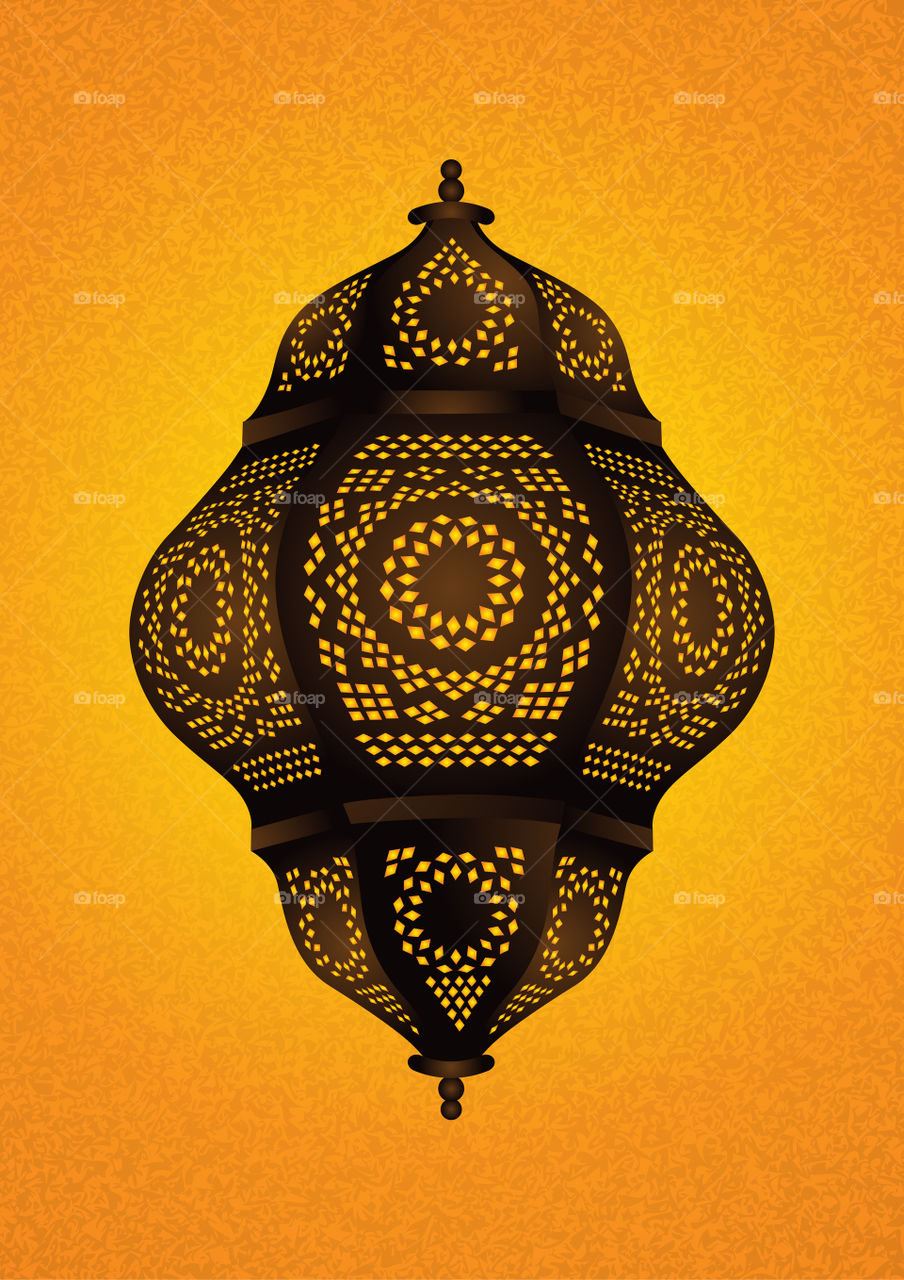 Intricate Arabic Lamp illustration