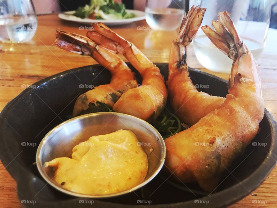 Fried shrimp appetizer