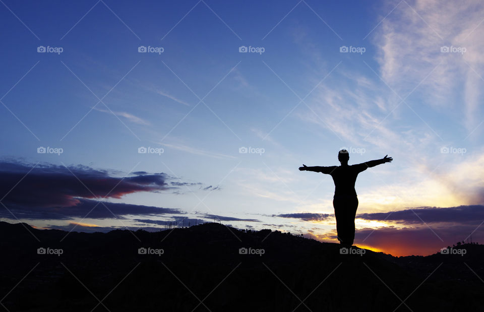 Sunset time in Cuzco,  Peru