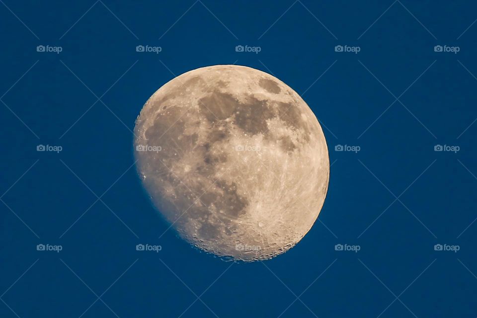 Moon during evening time