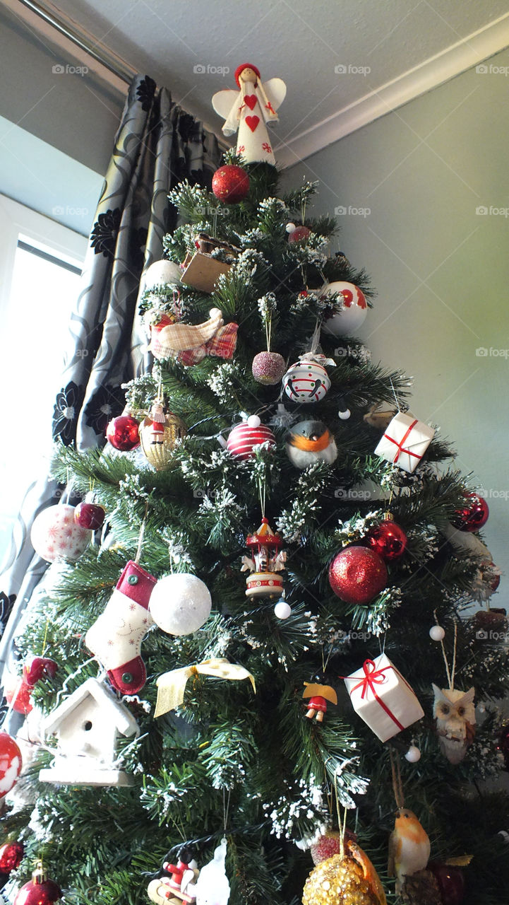 green red white tree by emmam