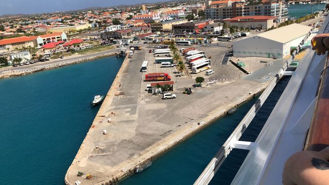 Docking in Aruba on the Carnival Sunshine Cruise 