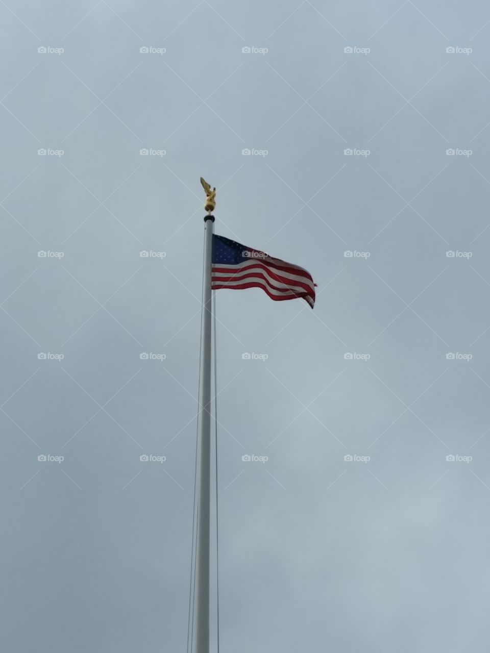 American Flag in Cemetery