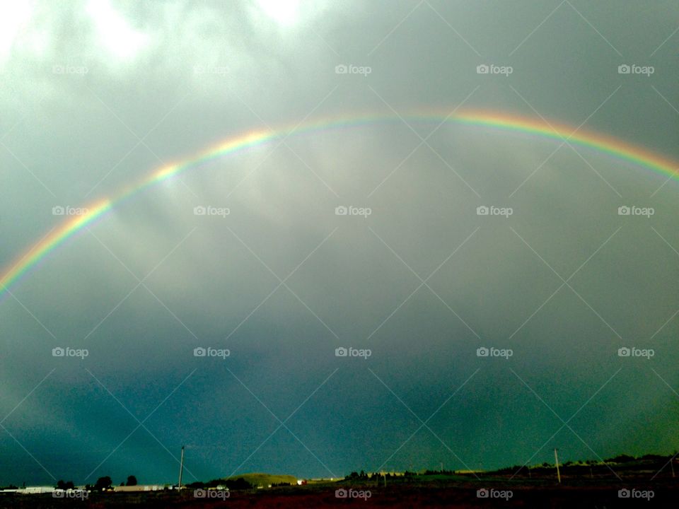 Rainbow after afternoon rain