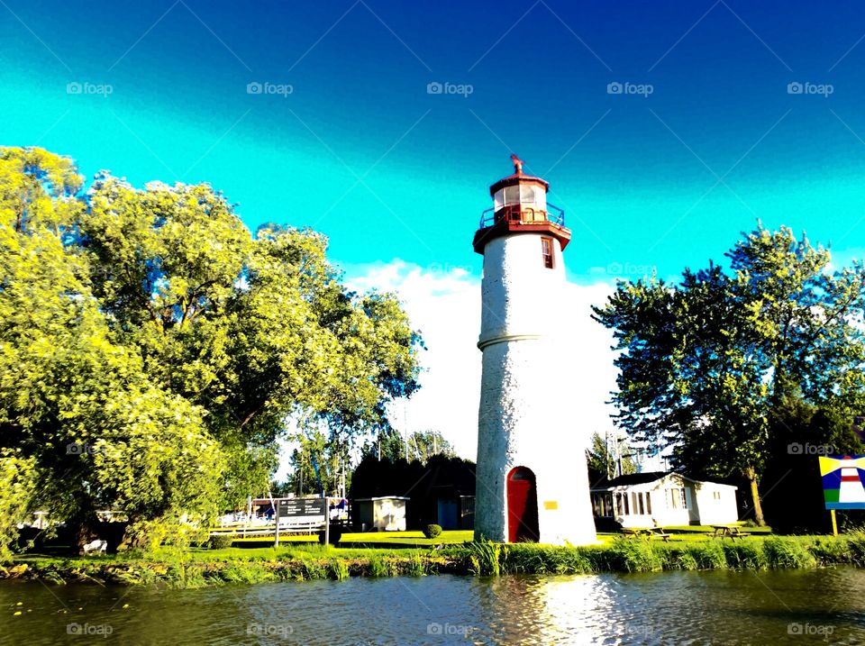 Lighthouse in park