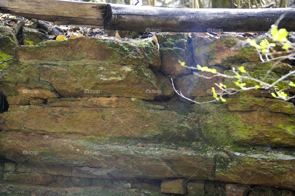 Rectangles are all around us, as found in this picture of rocks stacked next to a hiking path