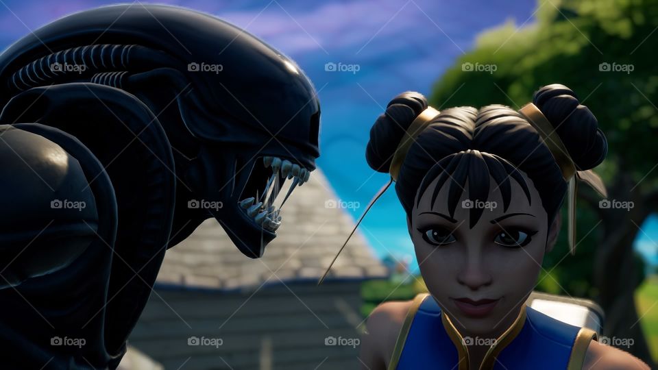 Alien scene in Fortnite