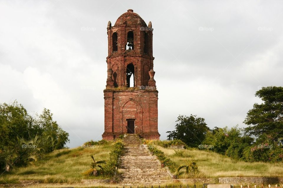 Sinking bell tower of vigan, ilocos norte