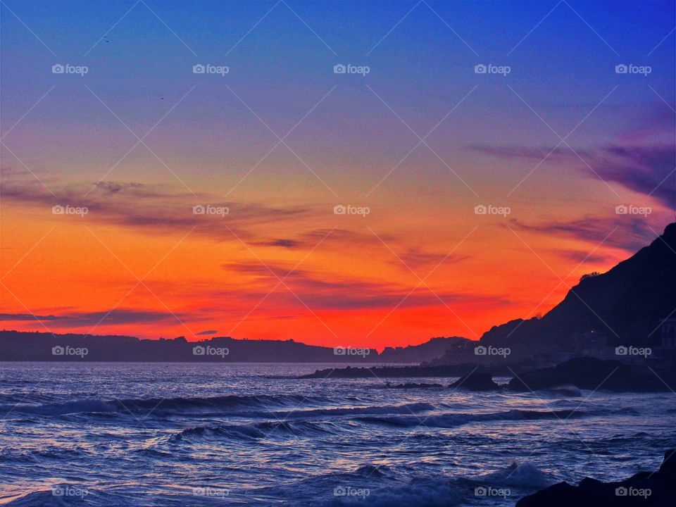 Dramatic sky over idyllic sea