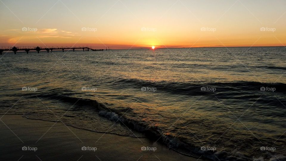 Amazing views polish sky and Baltic Sea