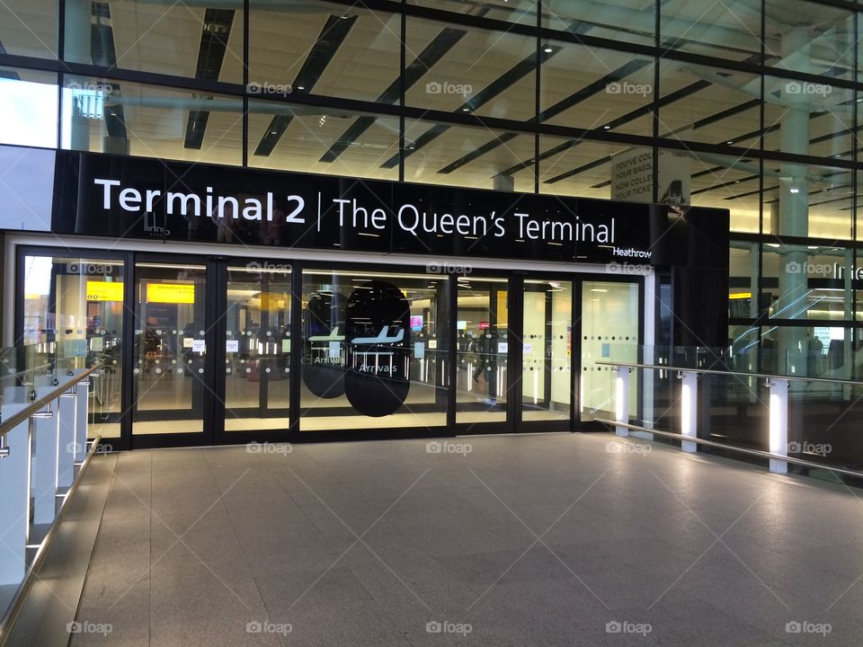 Terminal Two at Heathrow Airport, London, England.  