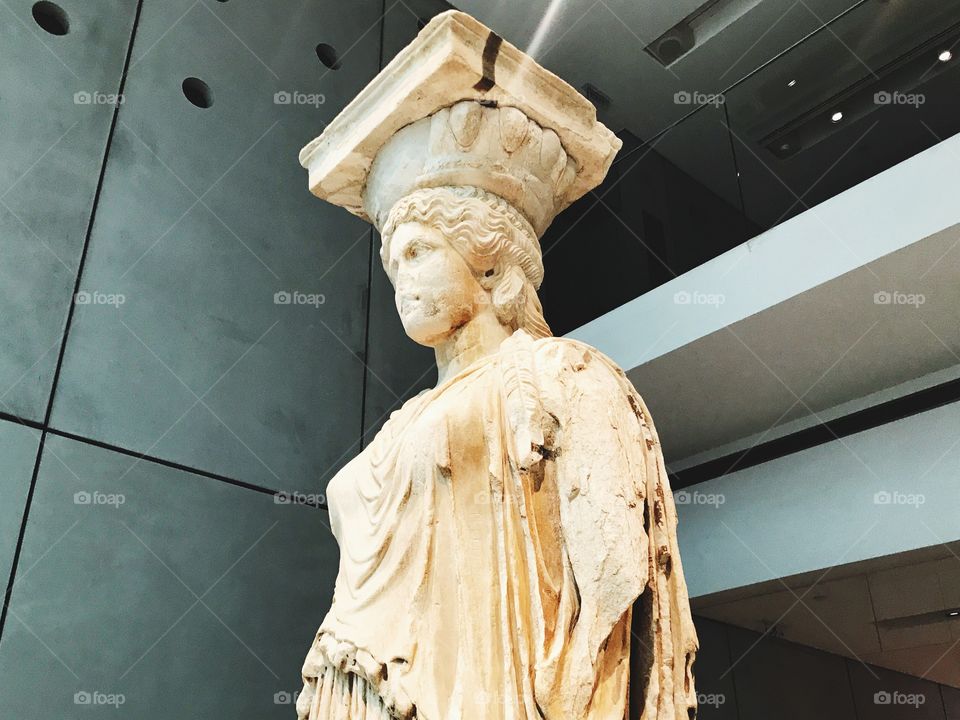 Caryatid Column, Acropolis Museum, Athens