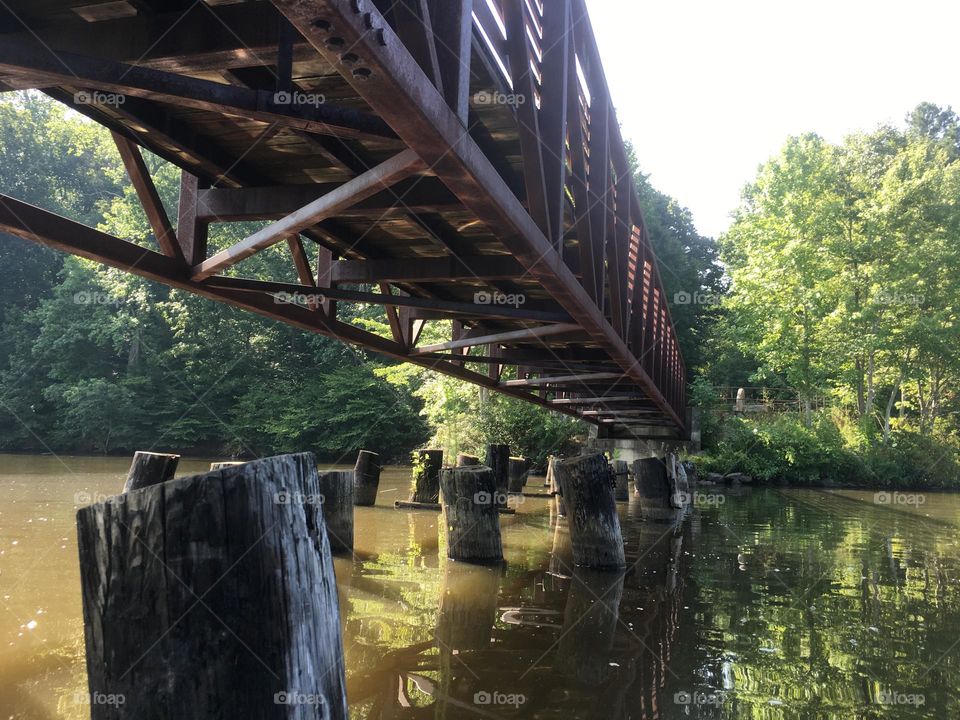 Underneath Rustic Bridge 
