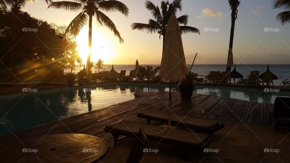 Sunset in Mauritius