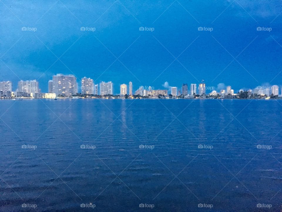 Miami beach skyline
