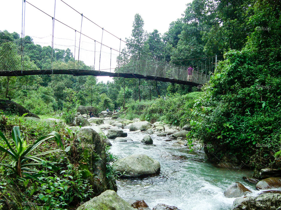 Suntalekhola (Samsing) bridge, Kalimpong, West Bengal, India, 1 May 2019 Located near Neora Valley national park popular for tourist for nature walk, trekking, weekend activity and wilderness resorts.