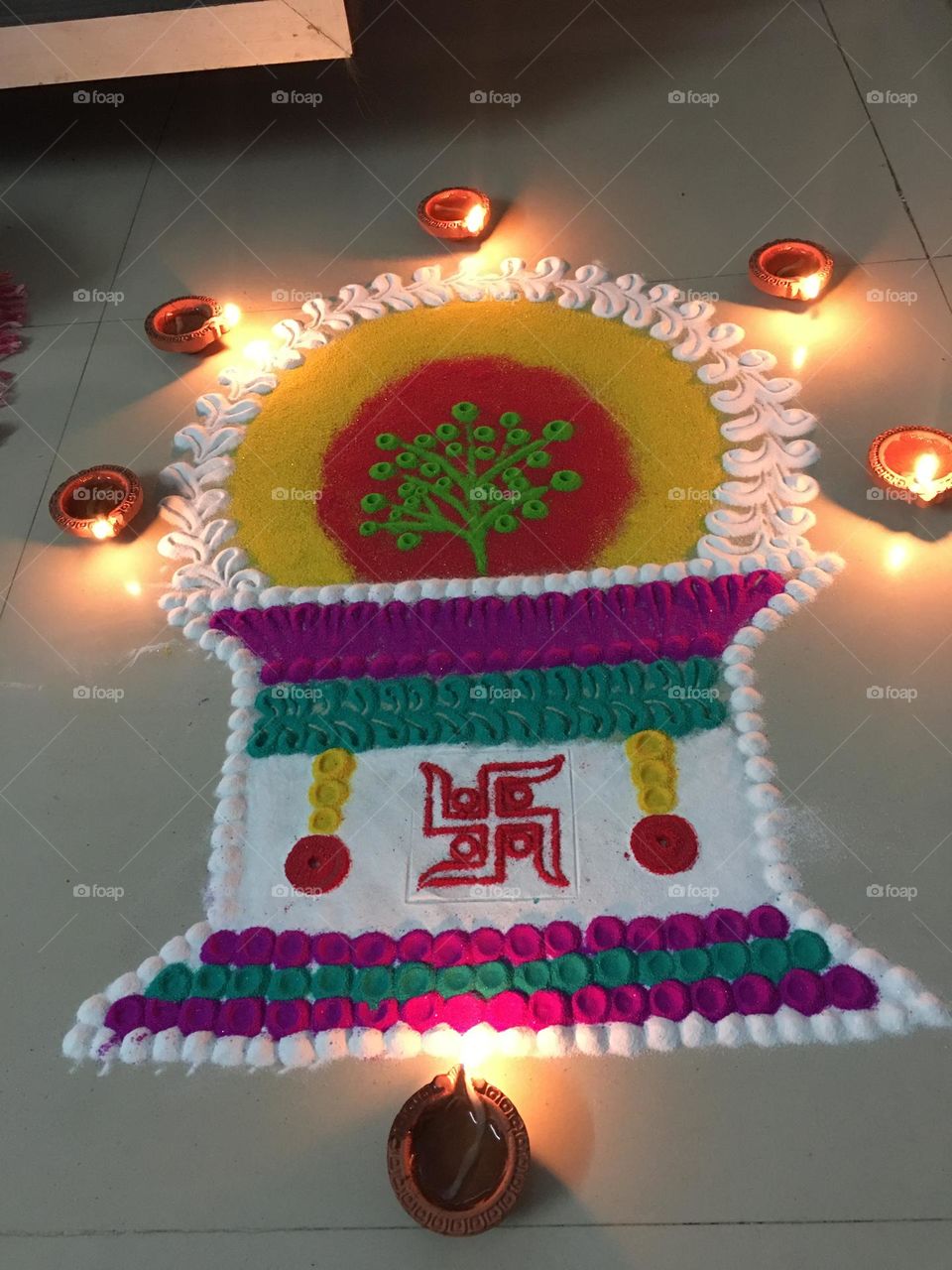 Diwali rangoli design art design at home 