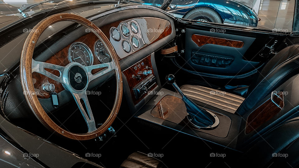 retro car interior