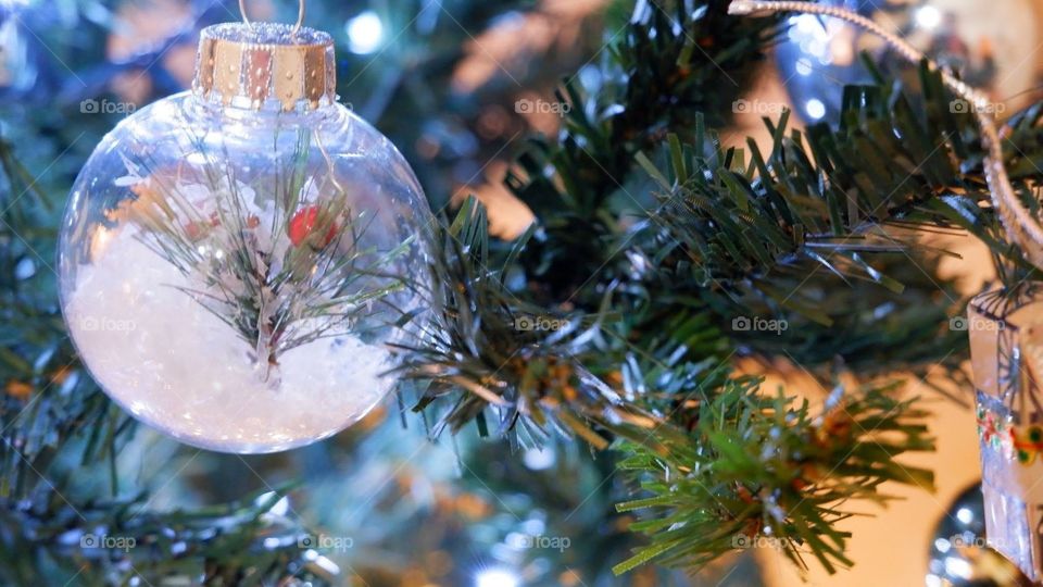 Decorative ball on a Christmas tree