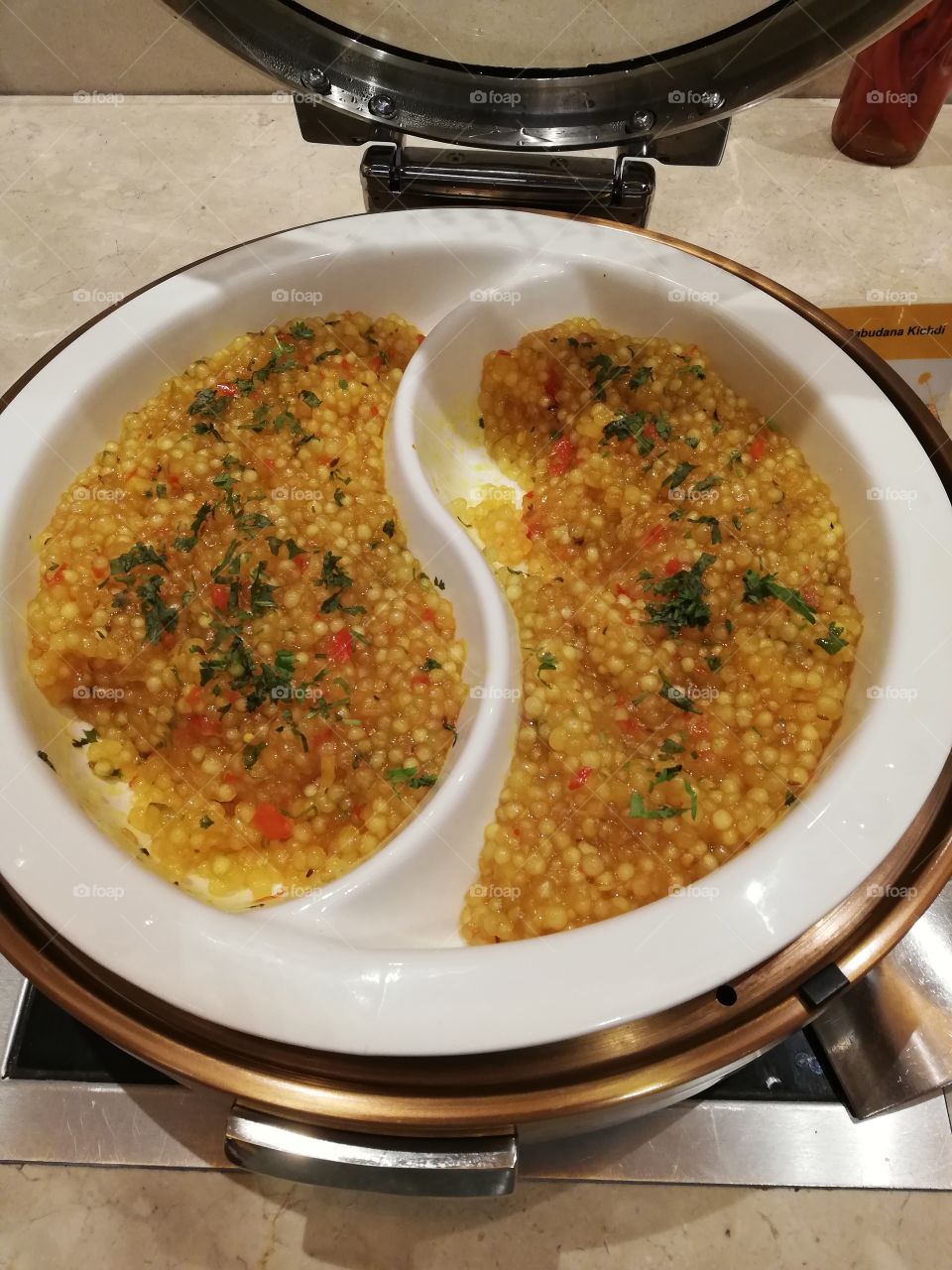 Morning breakfast in a five star hotel tapioca pearls or sago