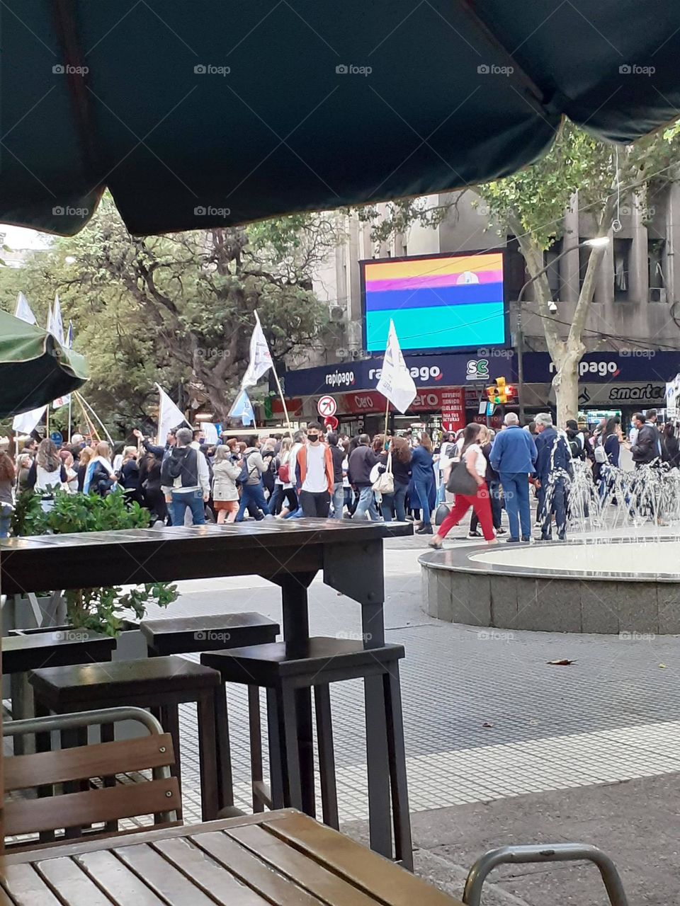 manifestación en la ciudad