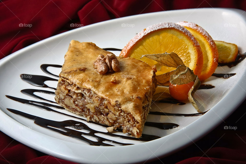cake orange sweet nuts by janispurins