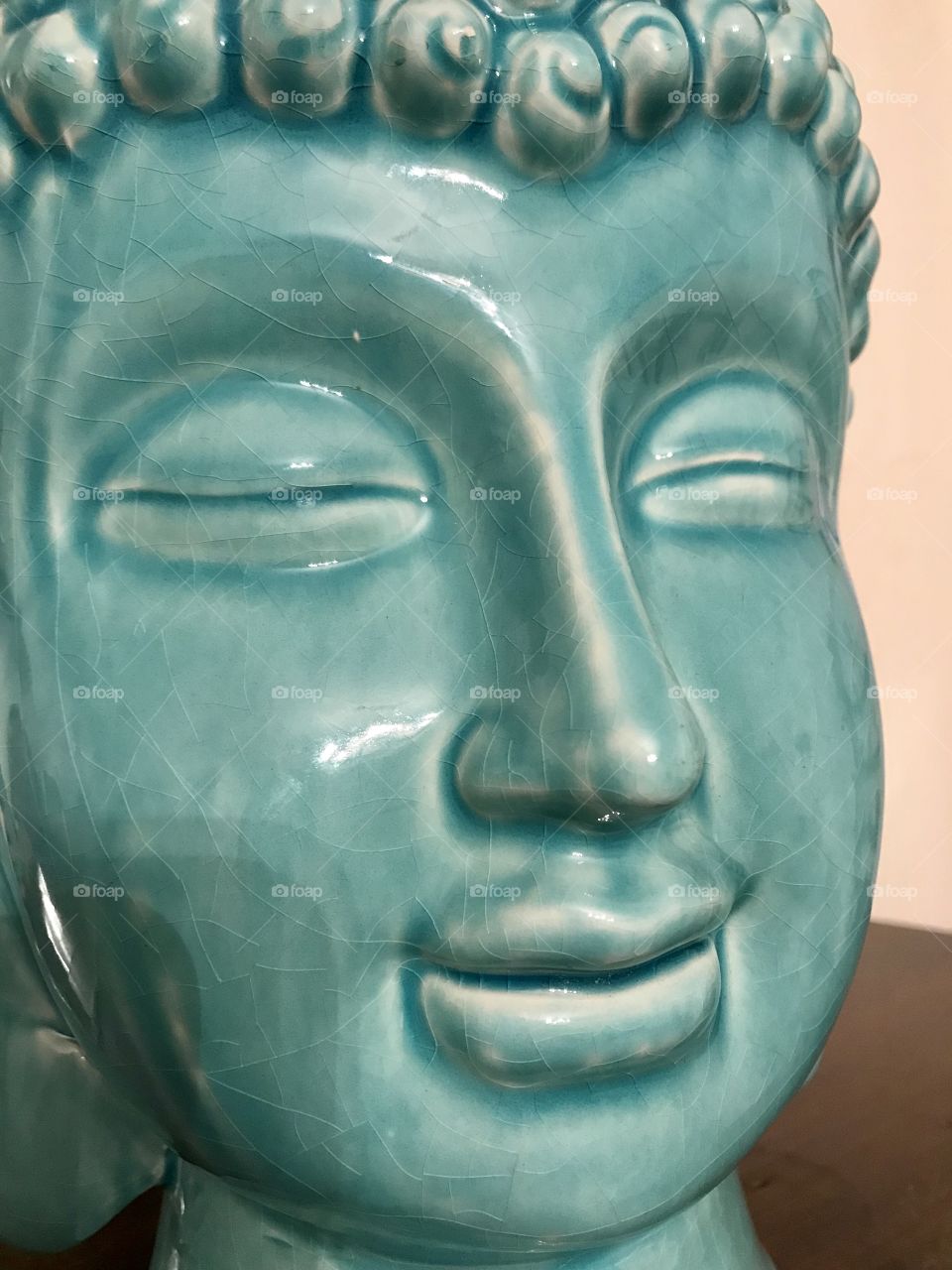 Turquoise Tibetan Head mantel decor 