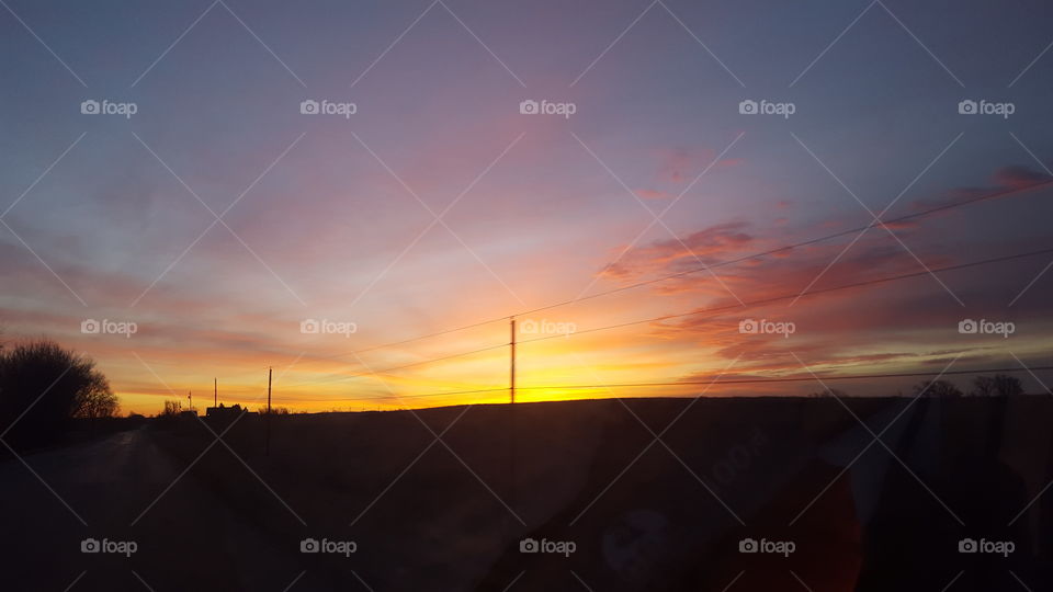 sunset on the horizon