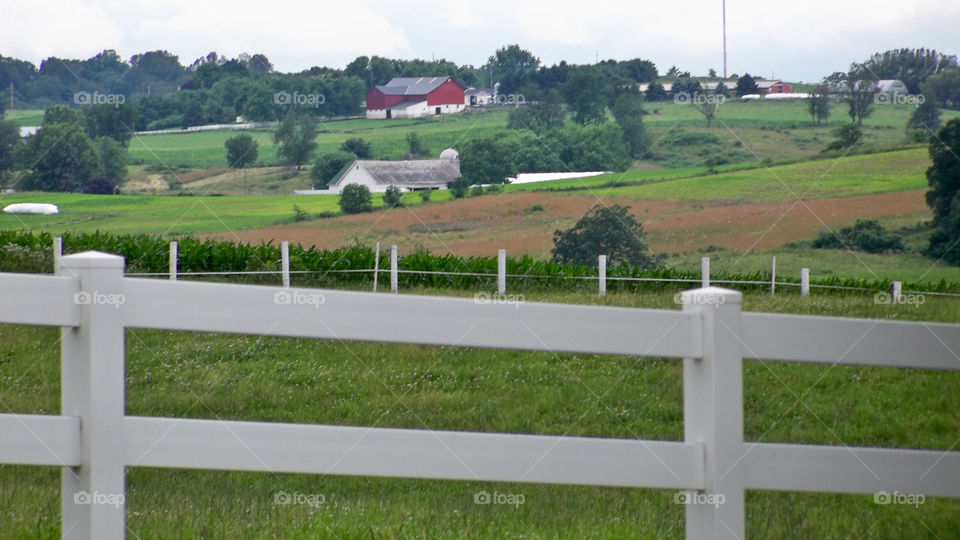 View of Amish Countryside.