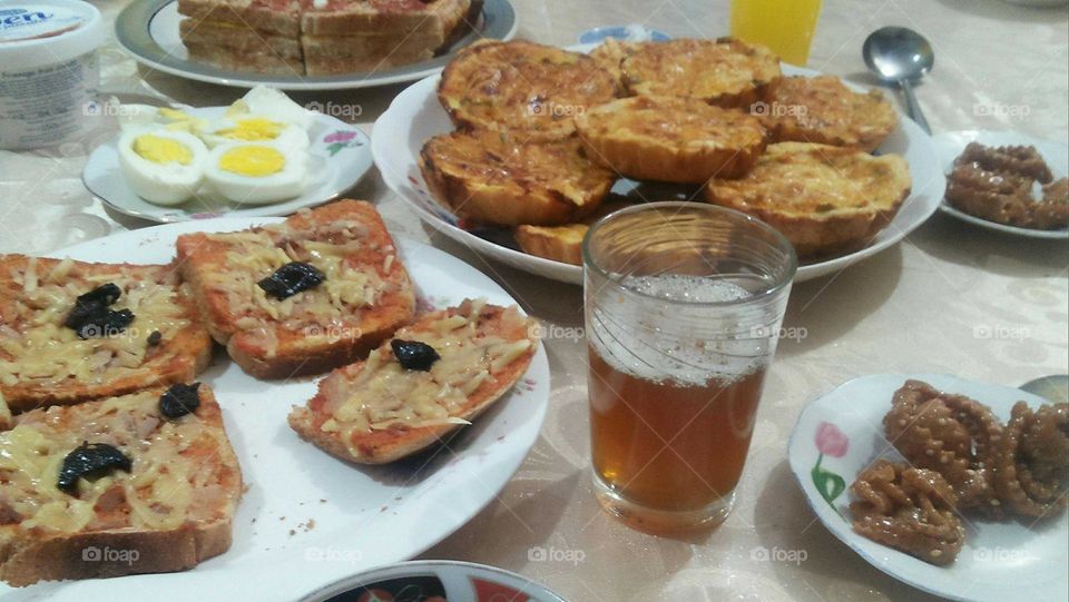 Moroccan food served in Ramadan