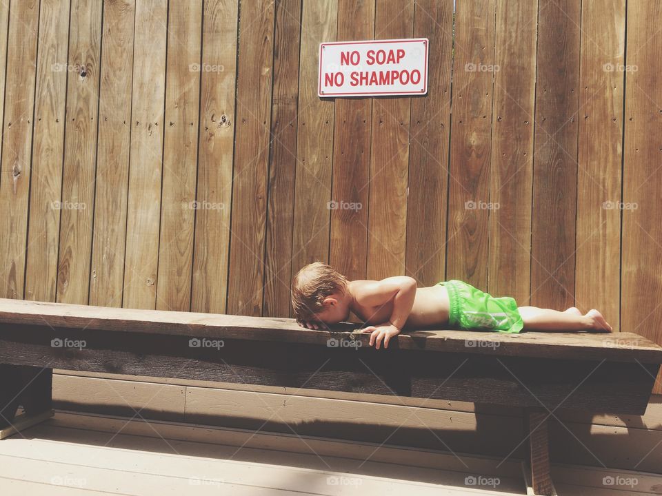 Early summer swimming.