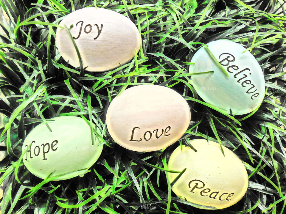 Easter eggs sentiments on grass drawing