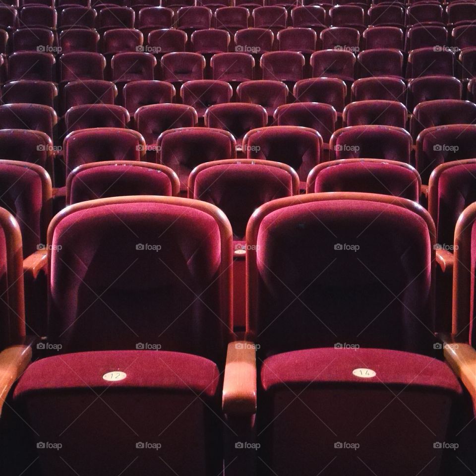 Seats in empty theater