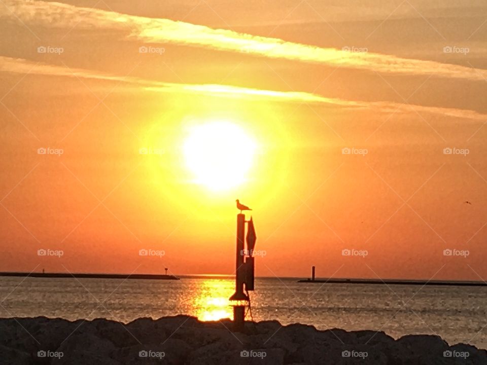 Sunrise on Lake Michigan 